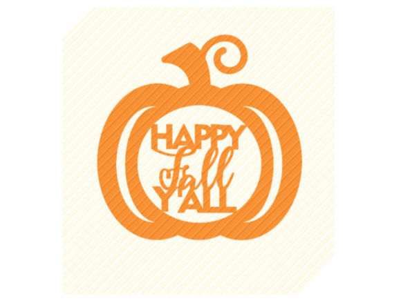 Happy Fall Y all Quote Graphic: A Designer's Stitch Test