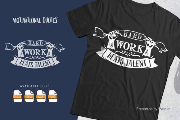 Hard Work Beats Talent Lettering Quote Review