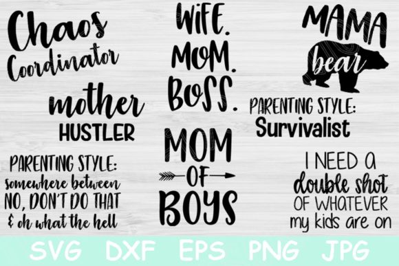 Mom Quotes Svg File Bundle 8 Mom Sayings Review