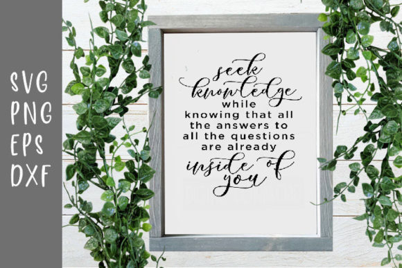 Seek Knowledge Quote Embroidery Design Review