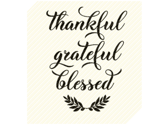 Thankful Grateful Blessed Quote Graphic Review